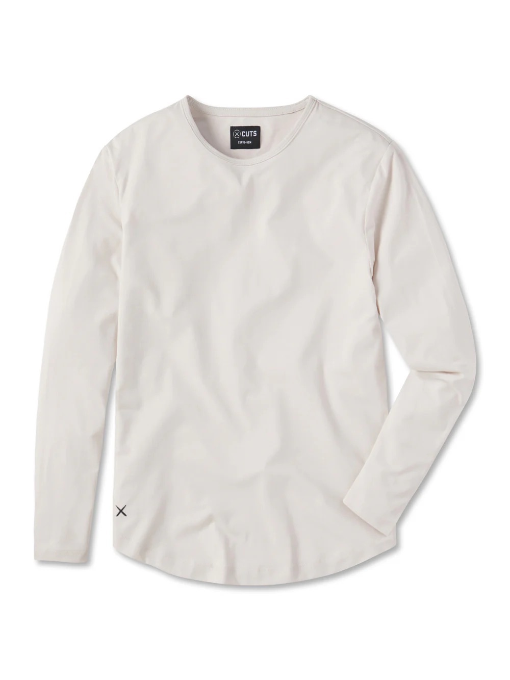 Cuts Clothing Men’s Long Sleeve Crew in Off-White